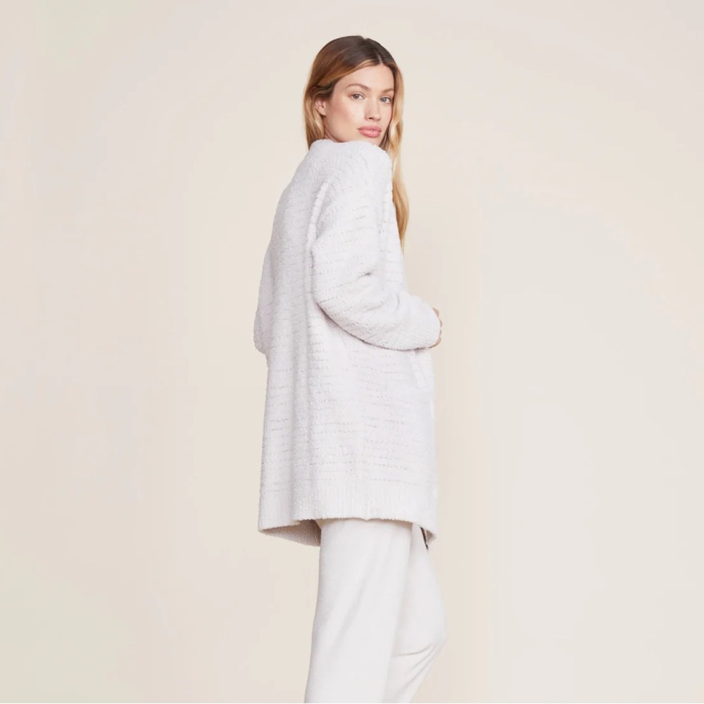BAREFOOT DREAMS CozyChic Boucle Welt Pocket Cardigan | Size L 🆕 - Picture 5 of 10